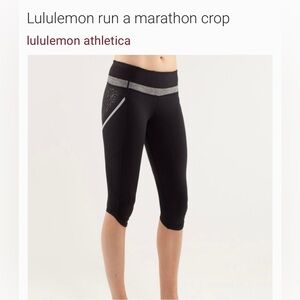 Lululemon Run A Marathon Cropped Leggings EUC